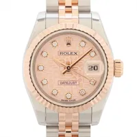 ロレックス デイトジャスト 179171G PG×SS PG×SS AT ピンク 彫りコンピューター文字盤