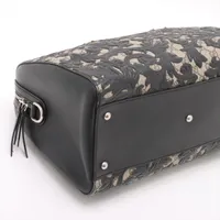 アッチさん用 グッチ アラベスク PVCxレザー ハンドバッグ ブラックxベージュ 409527