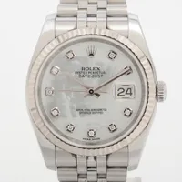 ロレックス デイトジャスト36 116234NG SS×WG SS AT ホワイトシェル文字盤