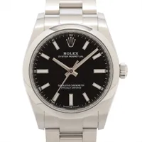 ロレックス オイスターパーペチュアル34 124200 SS SS AT ブラック文字盤