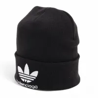 バレンシアガ×アディダス 724009 443B1 ロゴ ニットキャップ アクリル