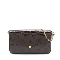 ヴィトン ヴェルニ ポシェットフェリシー M61267 ブラウン A4176111