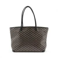 ゴヤール アルトワMM PVCxレザー トートバッグ ブラック A4176114