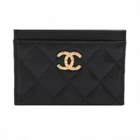 シャネル ボーイシャネル キャビアスキン カードケース ブラック