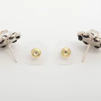 シャネル ココマーク B25K ピアス(両耳用) GP×レザー×フェイクパール