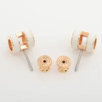 エルメス ポップH ピアス(両耳用) GP ゴールド×ホワイト A4178643