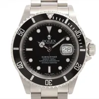 ロレックス サブマリーナーデイト 16610 SS SS AT ブラック文字盤