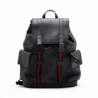 グッチ GGスプリーム PVCxレザー バックパック リュック 322069 黒 グッチ GGスプリーム PVCxレザー バックパック/リュック ブラック