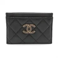 シャネル ボーイシャネル キャビアスキン カードケース ブラック
