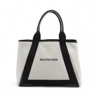 バレンシアガ ネイビーカバスM レザー トートバッグ ブラック 339936