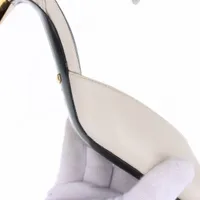 グッチ レザー パンプス 35 1/2 レディース ホワイト×ブラウン 721120
