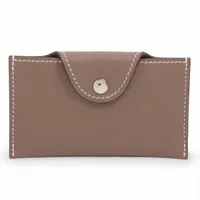 エルメス Hセリエ シェブルミゾル カードケース ブラック×オレンジ B