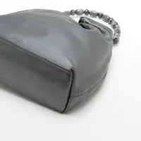 クリスチャンディオール マリスパール レザー ハンドバッグ グレー