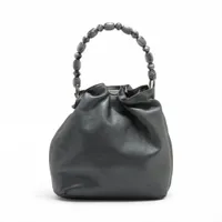 クリスチャンディオール マリスパール レザー ハンドバッグ グレー