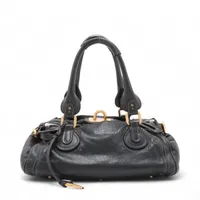 クロエ パディントン レザー ハンドバッグ ブラック 無記名ギャラ