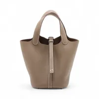 エルメス ピコタンロック18 PM トリヨンクレマンス エトゥープ シルバー金具 K:2025年