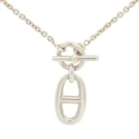 エルメス シェーヌダンクル アミュレット ハート ネックレス 925 9.3g