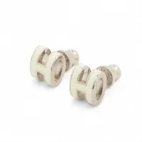 エルメス カージュドアッシュ Hキューブ ピアス(両耳用) メタル