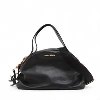 B*O様 ミュウ Miu Miu Vitello Phenix Leather Black 5BB034 A4184400｜Pre-owned