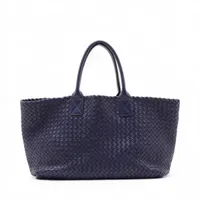 ボッテガヴェネタ イントレチャート カバMM レザー トートバッグ