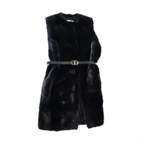 クリスチャンディオール ウール×カシミヤ ロングコート F36 レディース