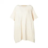 エルメス 24AW ウール×ナイロン ポンチョ 34 レディース ホワイト  2904D3 47-7702