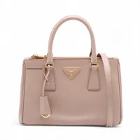 プラダ サフィアーノラクス ガレリア レザー 2WAYハンドバッグ ピンク