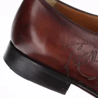 Berluti カリグラフィ レザーシューズ ブラウンメンズ 革靴サイズ25.5 ベルルッティ カリグラフィ レザー レザーシューズ 9 メンズ ブラウン