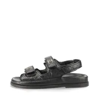 シャネル ココマーク マトラッセ レザー サンダル 37C レディース