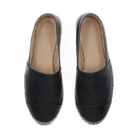 シャネル ココマーク レザー エスパドリーユ 36 レディース ブラック