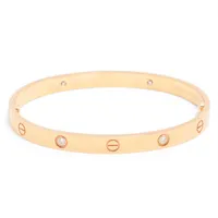 カルティエ ラブ ハーフ ダイヤ ブレスレット 750(PG) 36.6g 20 ドライバー付き