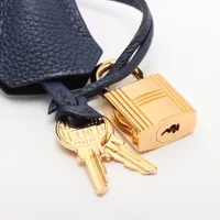 エルメス バーキン30 ルトゥルネ トゴ ブルーネイビー ゴールド金具 W