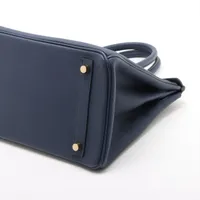 エルメス バーキン30 ルトゥルネ トゴ ブルーネイビー ゴールド金具 W