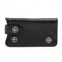 クロムハーツ キーケース レザー インボイスアリ ブラック×シルバー