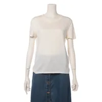 シャネル ココマーク 06C カシミヤ×シルク 半袖ニット 42 レディース