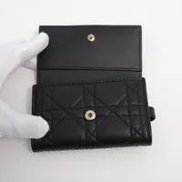Dior Lambskin Key Case Black Mai Dior Aster Key Case Cannage
