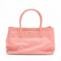 シャネル ニュートラベルライン ナイロン×レザー トートバッグ ピンク