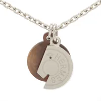 エルメス セリエ ピンブローチ メタル ブラウン×シルバー ハットピン