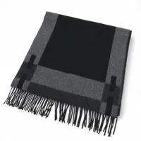 エルメス ロカバール マフラー ウール ネイビー A4108821｜中古