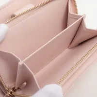 Dior Lambskin Compact Wallet powder pink Mai Dior Dittany Wallet