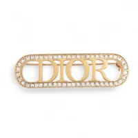 ディオール CDロゴ 蜂 ブローチ GP×カラーストーン ゴールド A3350717