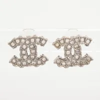 シャネル ココマーク B11C ピアス(両耳用) メタル×ラインストーン