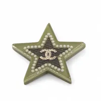 シャネル ココマーク スター 17C ブローチ レジン×ラインストーン