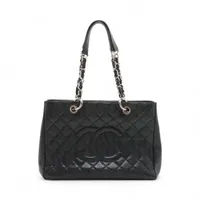 ネ*ネ様 シャネルトートバック シャネル ドーヴィルGM キャビアスキン トートバッグ チェーントート