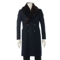 タリアトーレ ウール×キュプラ コート 48 メンズ ブラック BERT ラップ