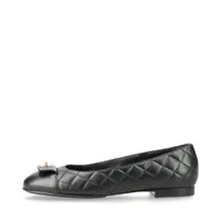 CHANEL シャネル ココマーク マトラッセ レザー フラットパンプス シャネル ココマーク マトラッセ 24B レザー フラットパンプス EU37