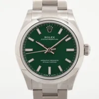 ロレックス オイスターパーペチュアル31 277200 SS SS AT グリーン文字盤