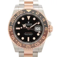 ロレックス GMTマスターⅡ 126711CHNR PG×SS PG×SS AT ブラック文字盤 オイスターブレスレット