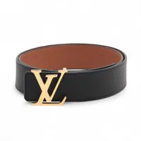 ヴィトン M9578 サンチュール クチュール ベルト レザー ブラック