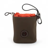 エルメス 犬用トリーツ ポーチ キャンバス ポーチ カーキ×オレンジ シルバー金具